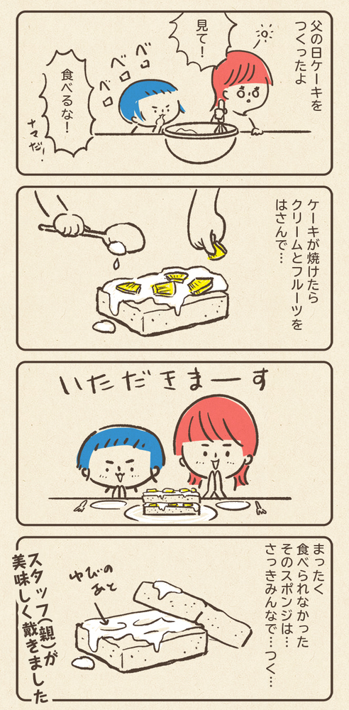 ケーキはクリームとフルーツしか食べない