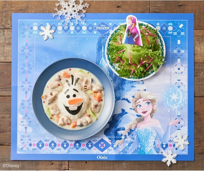 オラフの顔型ごはん＆れんこんが雪の結晶の形に☆20分で食卓が『アナと雪の女王』の世界に変わっちゃう！